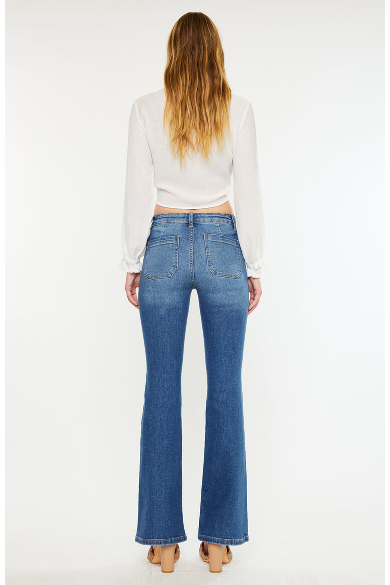 Kasey High Rise Flare Jeans, Alternate, color, Medium Wash