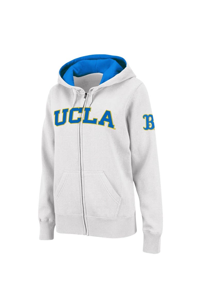 COLOSSEUM Women's Colosseum  White UCLA Bruins Arched Name Full-Zip Hoodie, Alternate, color, 