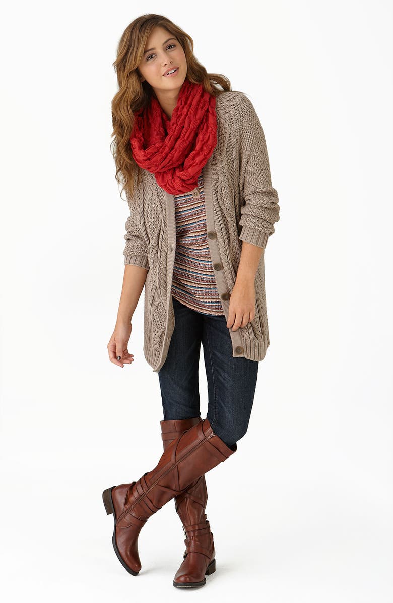 Rubbish<sup>®</sup> Textured Check Infinity Scarf, Main, color, 