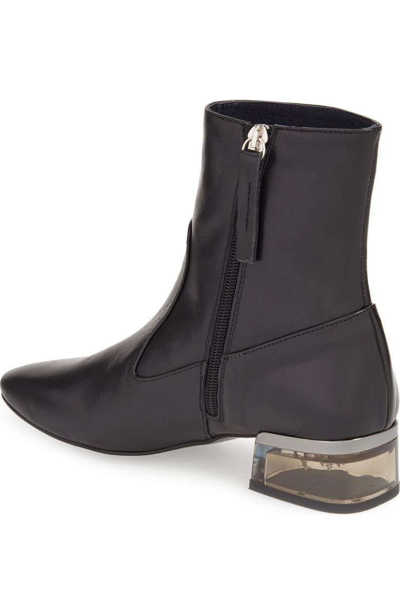 Topshop 'Aubergine Perspex' Clear Heel Bootie, Alternate, color,