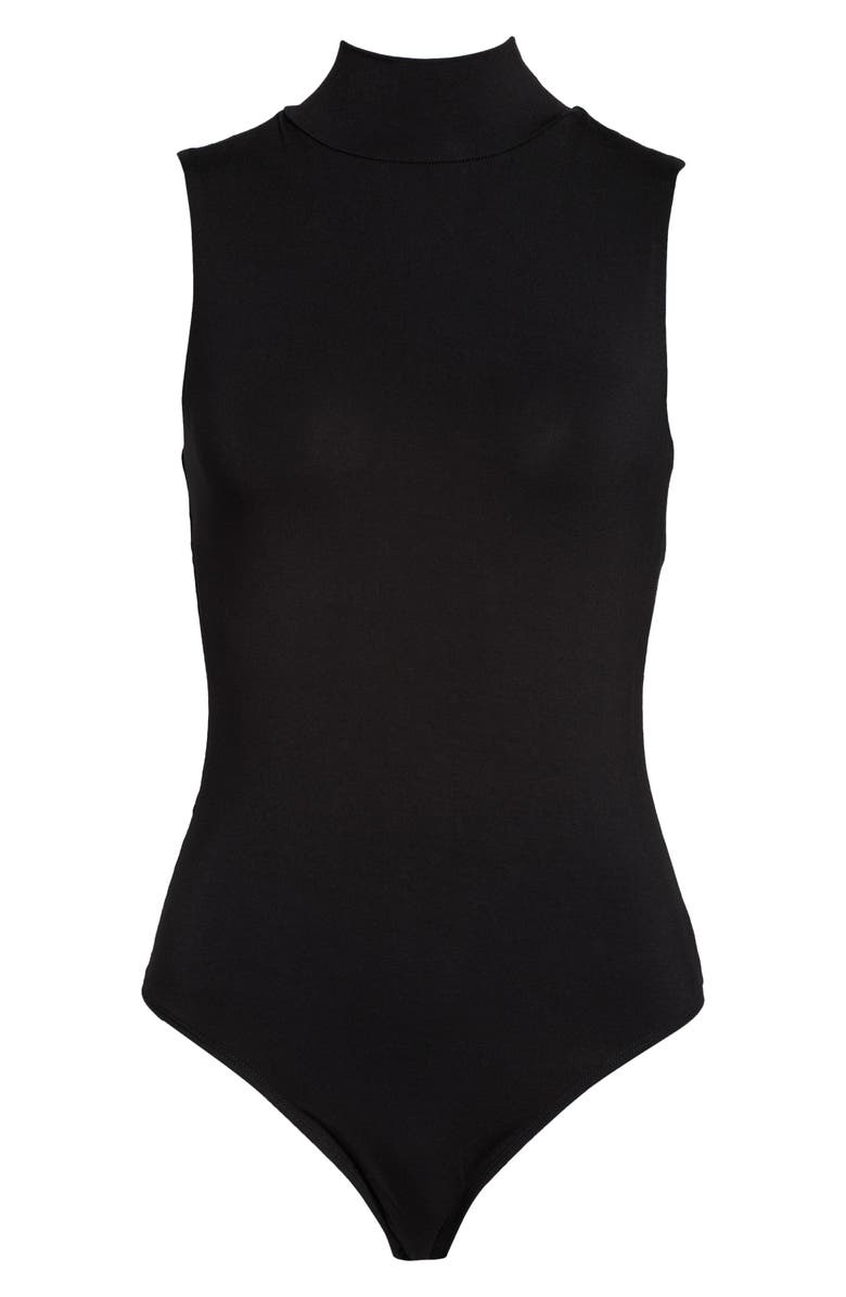 Good American Mock Neck Bodysuit, Main, color, 