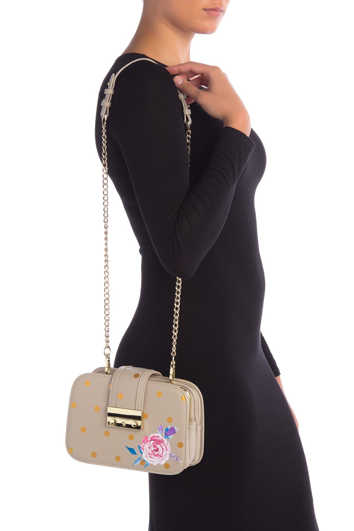 Belle & Bloom Belle Fleur Leather Crossbody Bag, Alternate, color, 