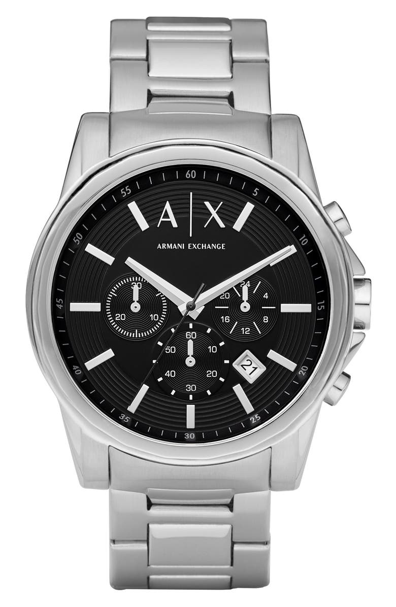 AX Armani Exchange Chronograph Bracelet Watch, 45mm, Main, color, 