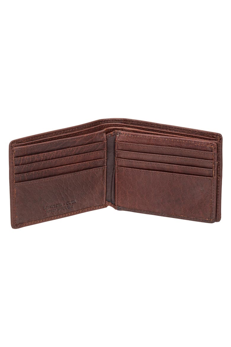 Buffalo RFID Center Wing Wallet with Coin Pocket, Alternate, color, BROWN