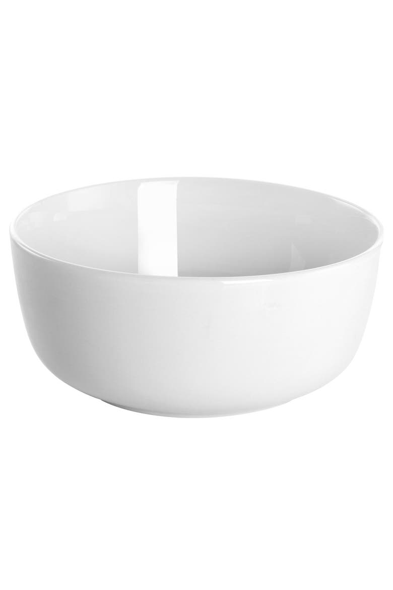 Avisala 12 Piece Fine Ceramic Dinnerware Set, Alternate, color, White