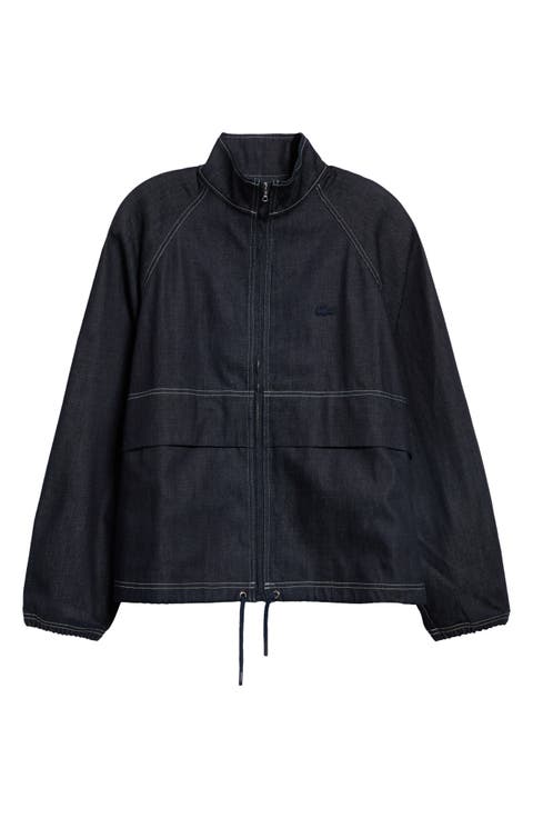 Cotton Denim Track Jacket