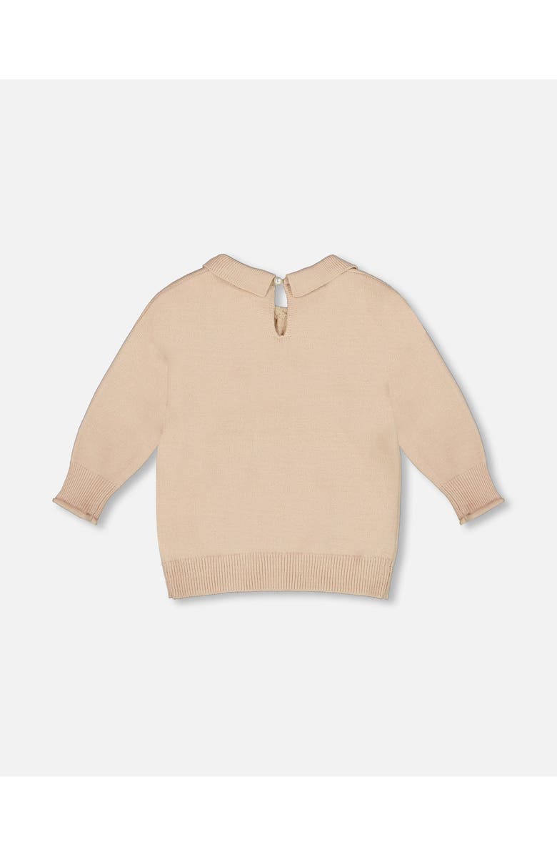 Deux par Deux 3/4 Sleeve Knitted Sweater, Alternate, color, Beige