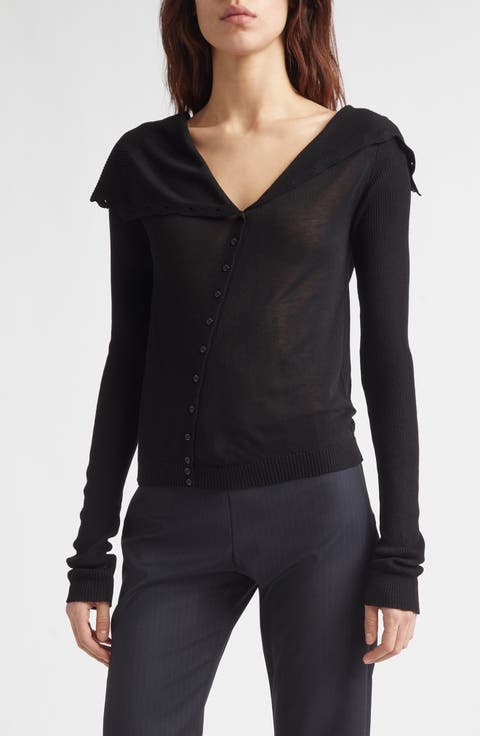 Igna Diagonal Button Sweater