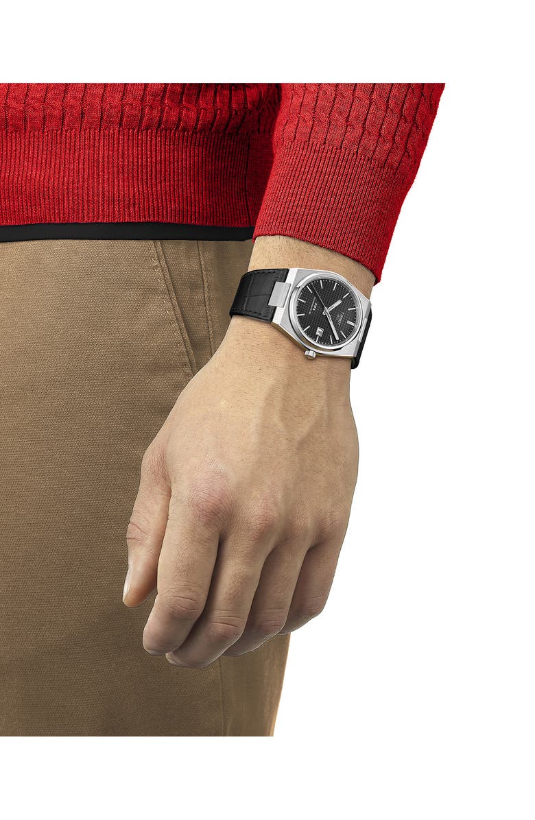 Tissot PRX Powermatic 80 Leather Strap Watch, 40mm, Alternate, color,