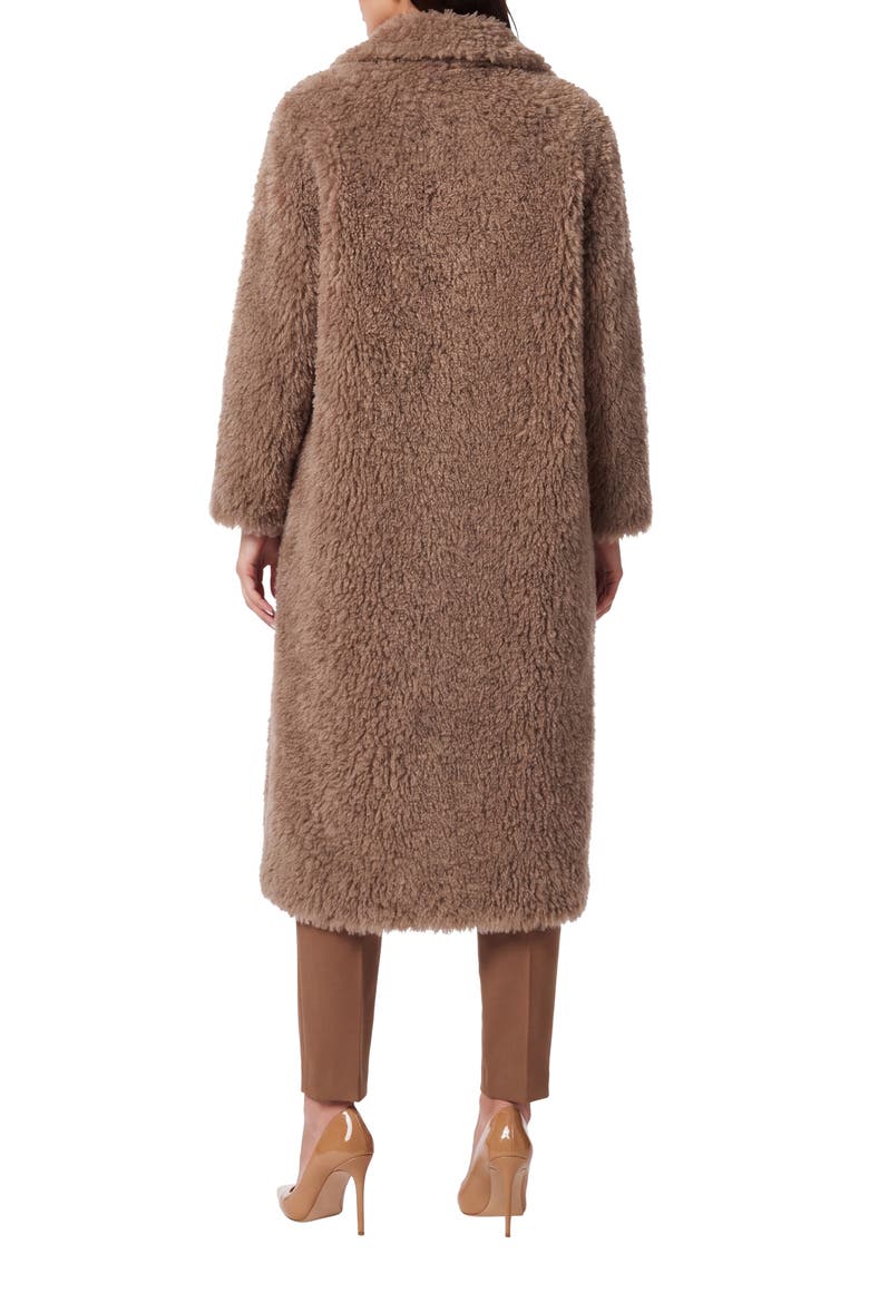 Fur-Free Cashmere Goat (Faux Fur) Coat, Alternate, color, TAUPE