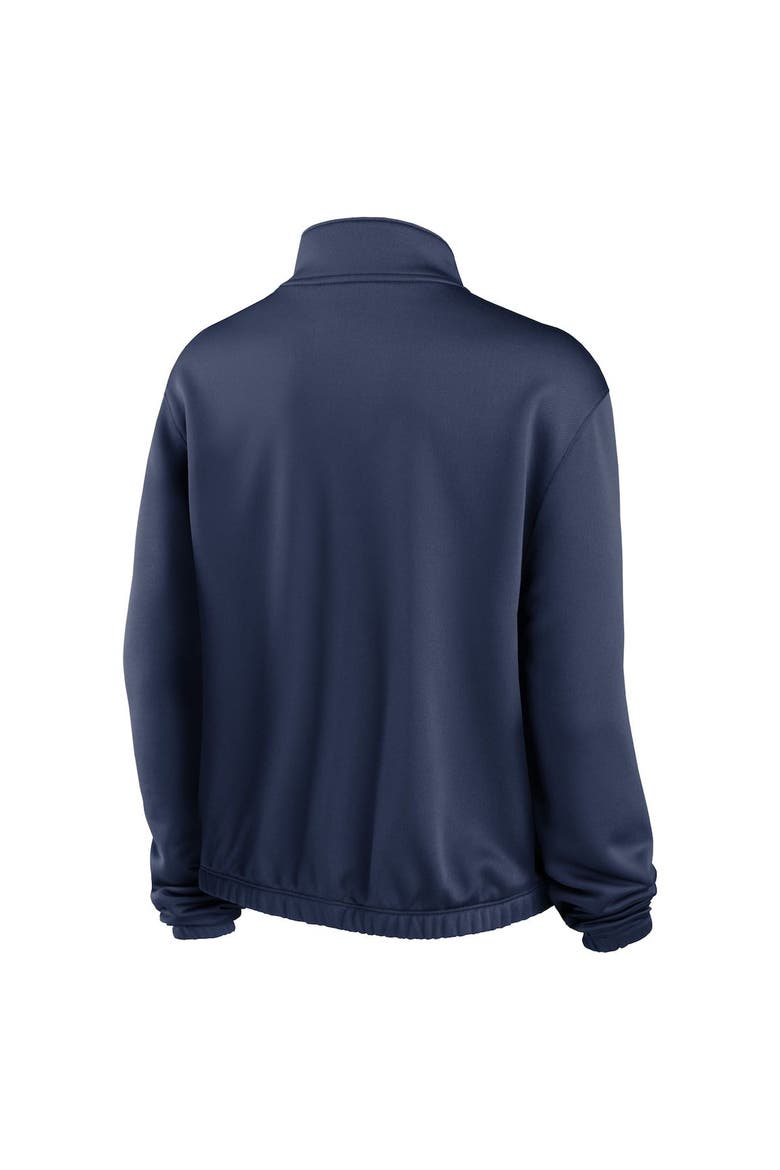 Women's Nike Navy Chicago White Sox Rewind Splice Half-Zip Semi-Cropped Bubble Hem Sweatshirt, Alternate, color, Navy