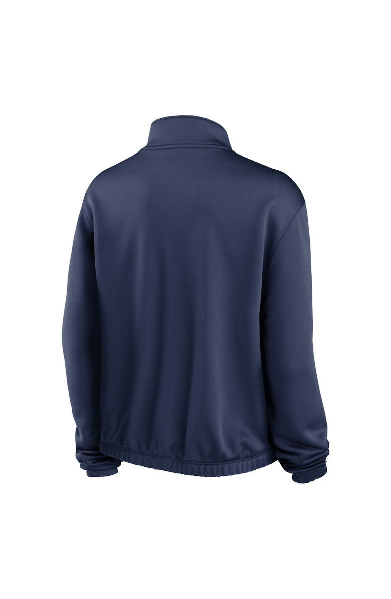 Nike Women's Nike Navy Chicago White Sox Rewind Splice Half-Zip Semi-Cropped Bubble Hem Sweatshirt, Alternate, color, Navy