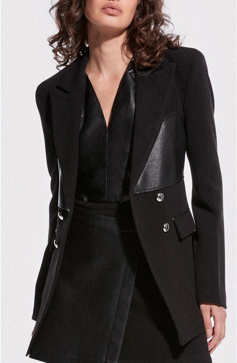 AS by DF Vera Bustier Blazer, Main, color, Black