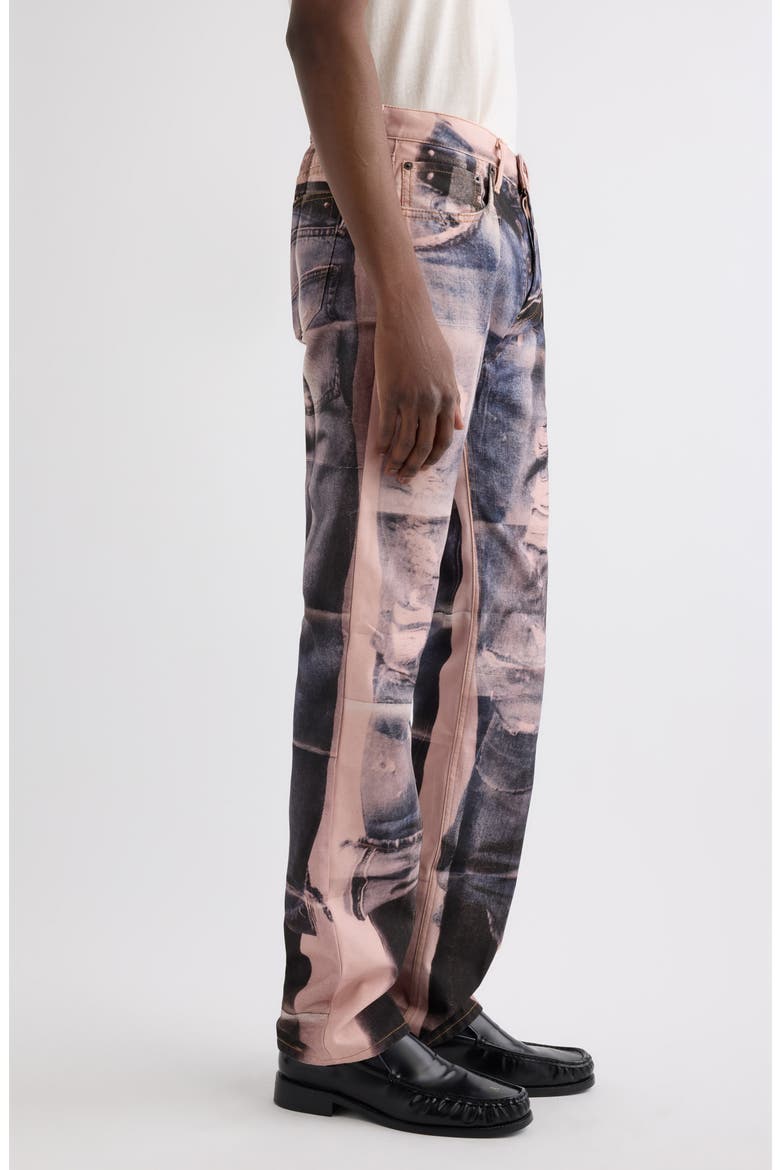 1996M Trompe l'Oeil Straight Leg Jeans, Alternate, color, PINK/ BLUE