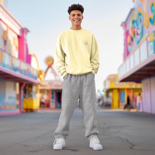 Dalix Mens Ghost Embroidered Fleece Sweats Pants In Athletic Heather