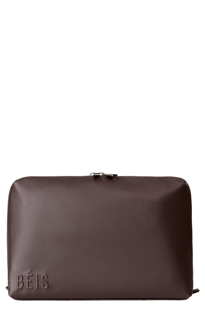 Béis The Large Cosmetics Pouch, Main, color, Espresso