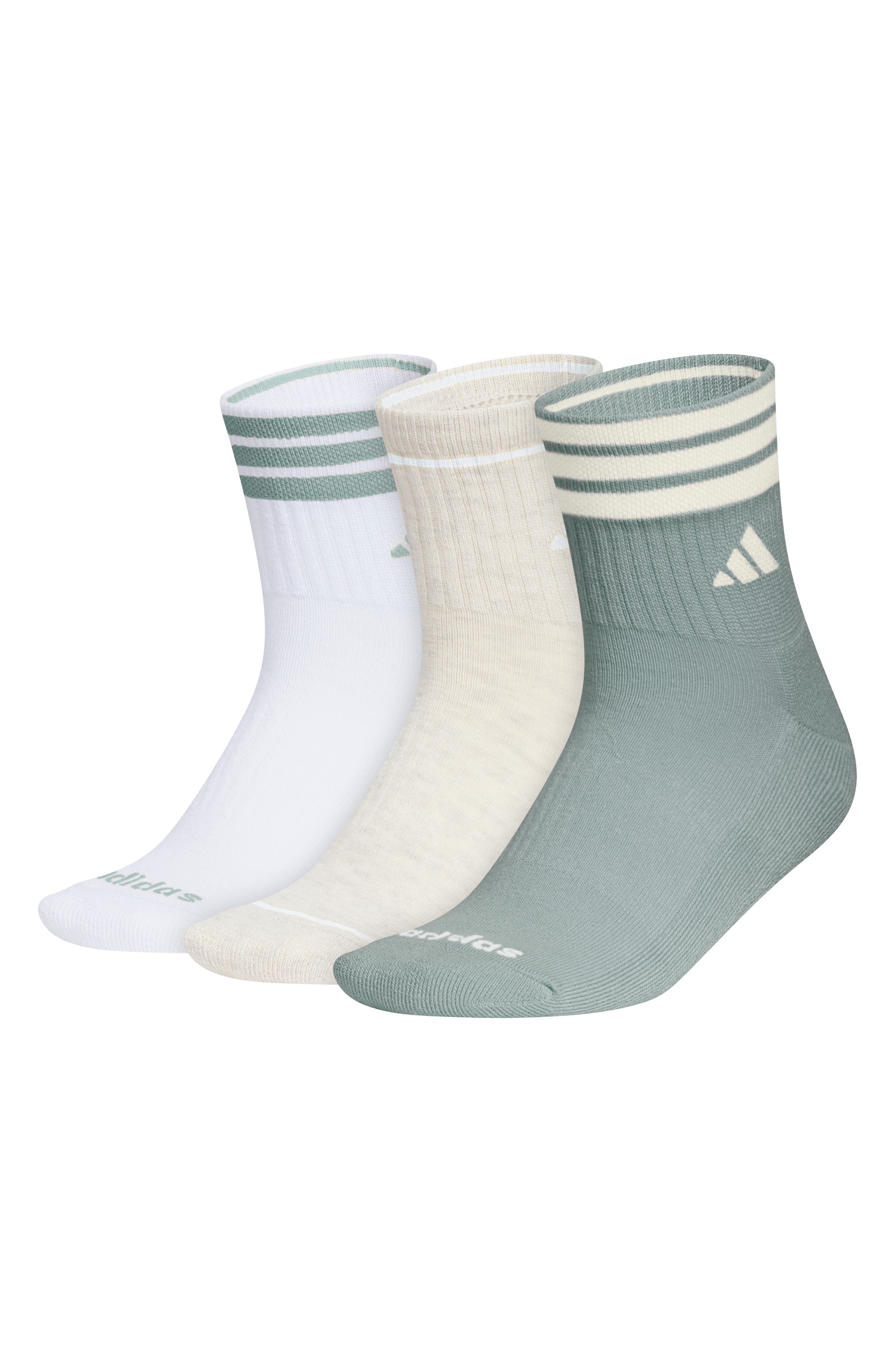 adidas 3-Stripe 4.0 3-Pack High Quarter Socks