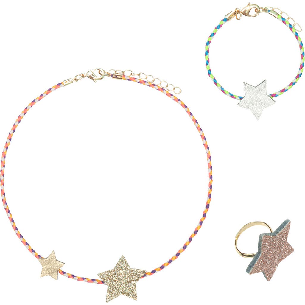 Mimi & Lula Kids' Starry Necklace, Bracelet & Ring Set In Multi