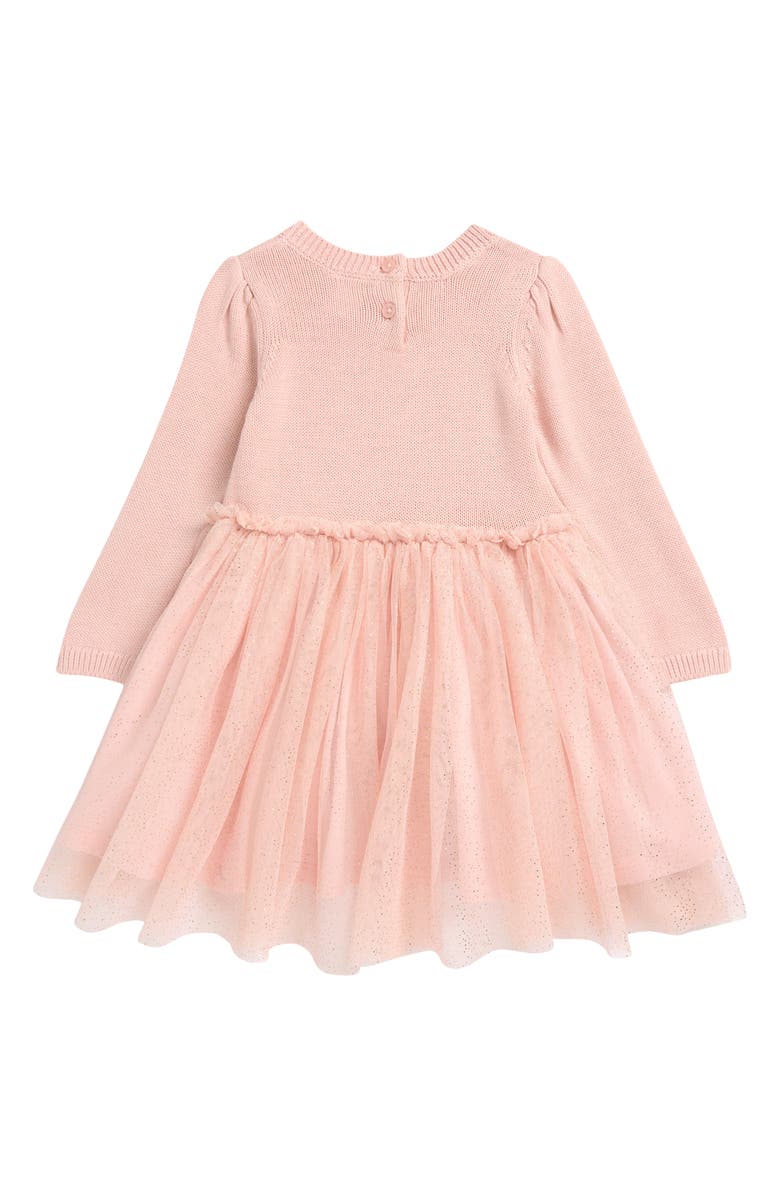 Nordstrom Long Sleeve Mixed Media Dress, Alternate, color, 