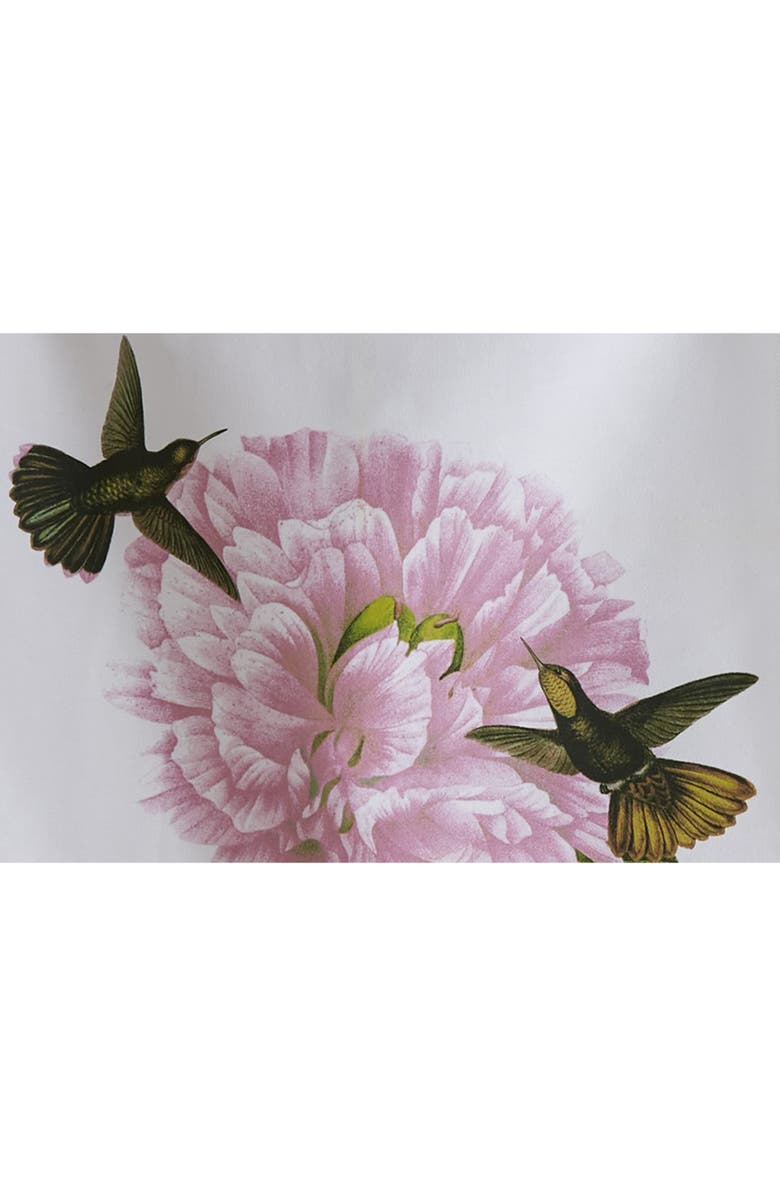 tag Hummingbird Pink Flower Cotton Dishtowel Set Summer Decor, Alternate, color, 