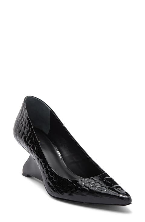 Willa Croc Embossed Pump (Women)