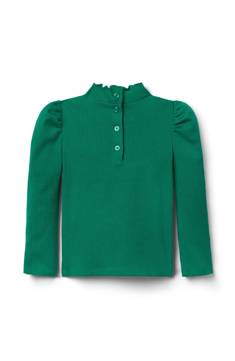 Janie and Jack Ribbed Turtleneck, Alternate, color, Green