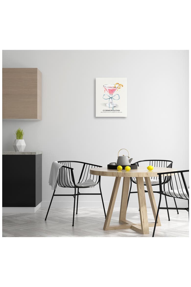 Cosmo Bow Framed Canvas Wall Art, Alternate, color, PINK