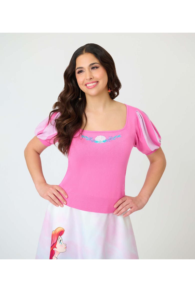 Plus Size Puff Sleeve Sweater, Alternate, color, Pale Pink