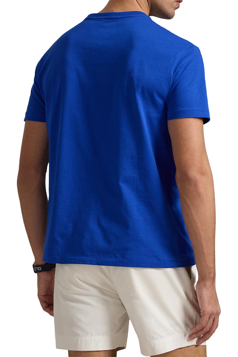 Embroidered Short Sleeve Jersey T-Shirt, Alternate, color, BLUE SATURN