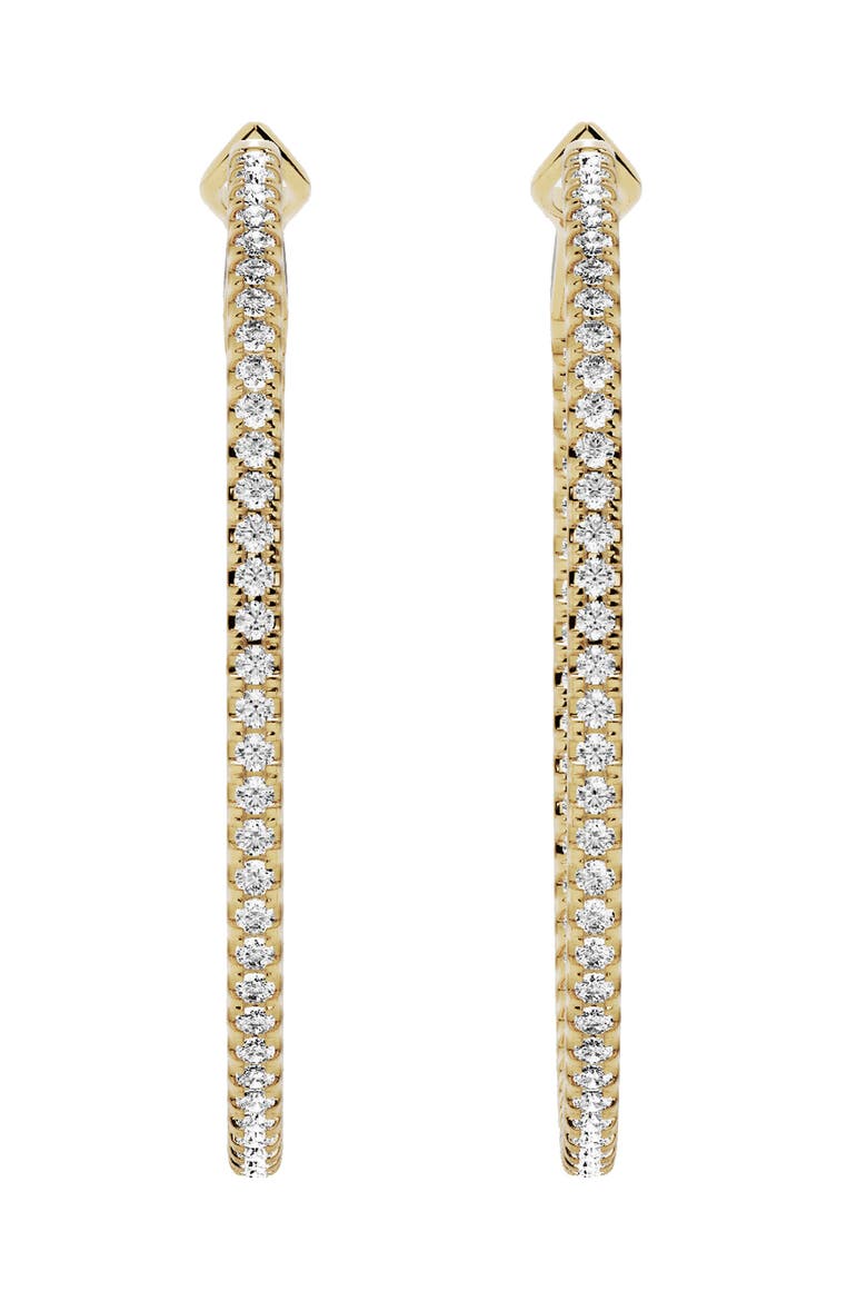 18K Gold Lab Created Diamond Hoop Earrings - 2.1 ctw (Nordstrom Exclusive), Alternate, color, 18K YELLOW GOLD