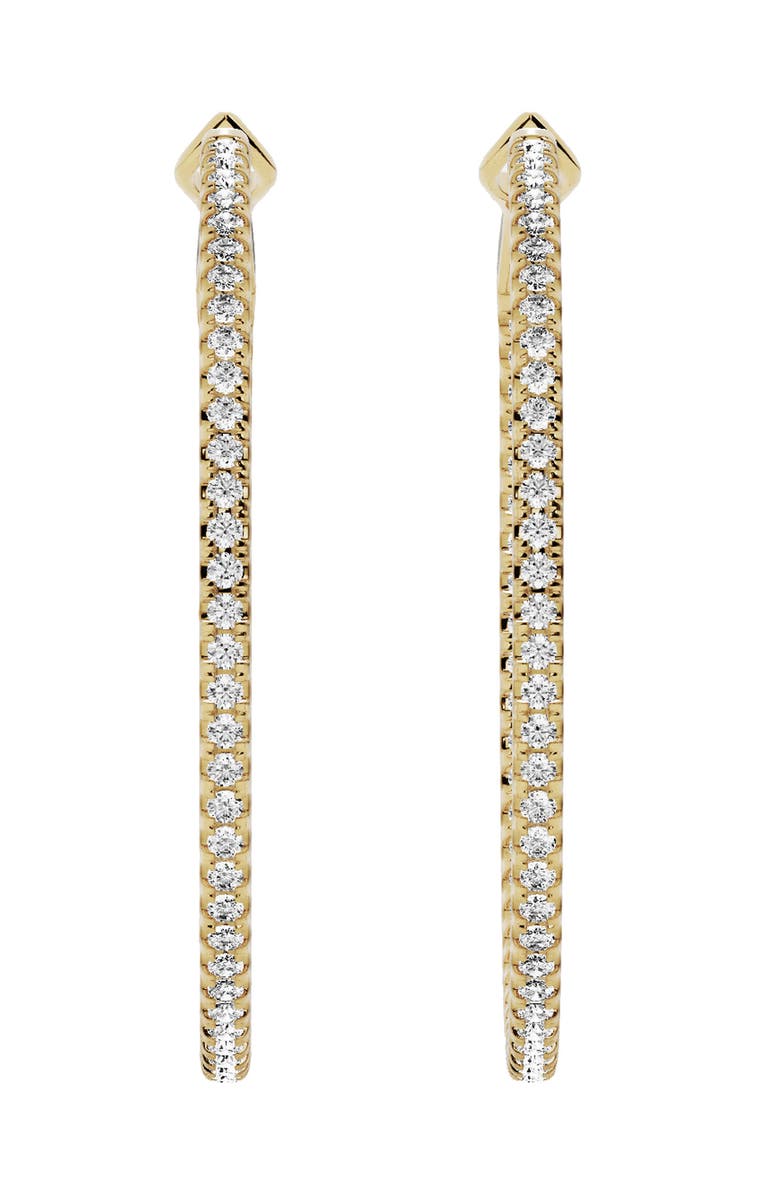 Jennifer Fisher 18K Gold Lab Created Diamond Hoop Earrings - 2.1 ctw, Alternate, color, 
