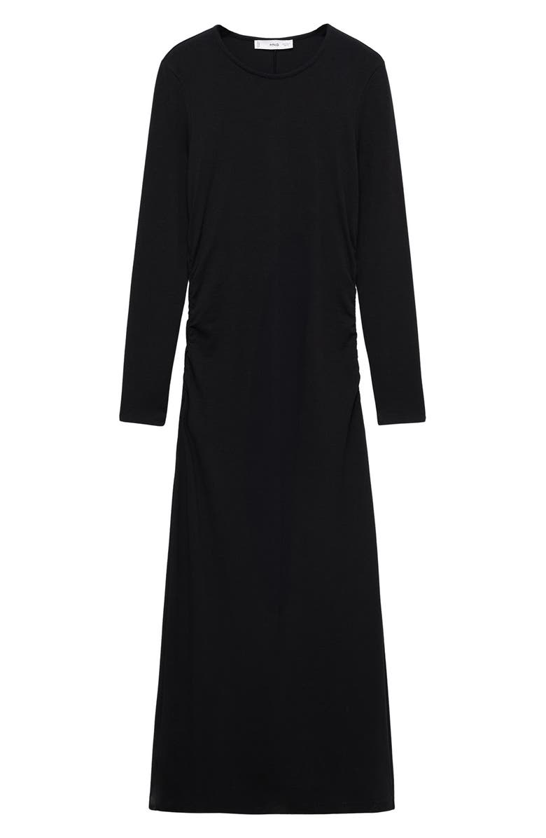 MANGO Basila Long Sleeve Stretch Cotton Midi Dress, Alternate, color,