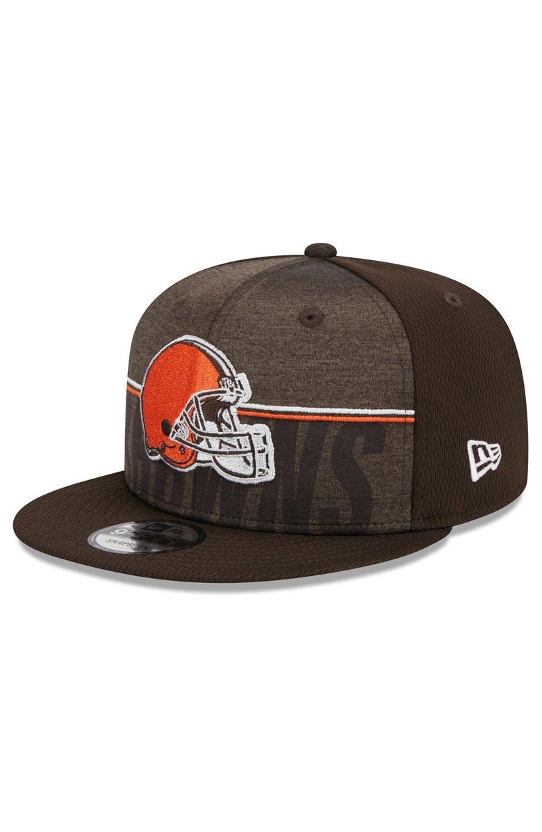 New Era Men's New Era Brown Cleveland Browns 2023 NFL Training Camp 9FIFTY Snapback Hat, Main, color, 