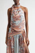 Zimmermann Aster Paisley Scarf Tie Silk Halter Top