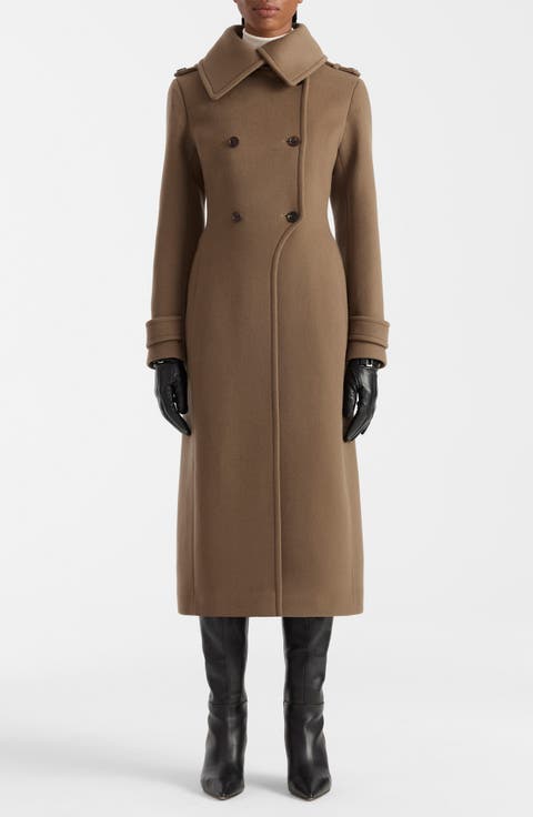 Elodie-R Double Breasted Wool Blend Coat