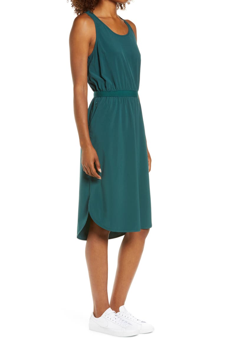 Mix It Up Performance Stretch Recycled Polyester Tank Dress, Alternate, color, GREEN MOSS