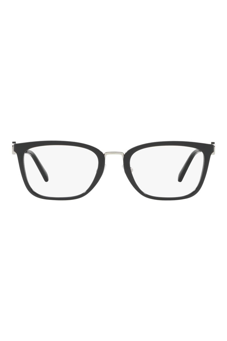 52mm Square Optical Glasses, Main, color, BLACK