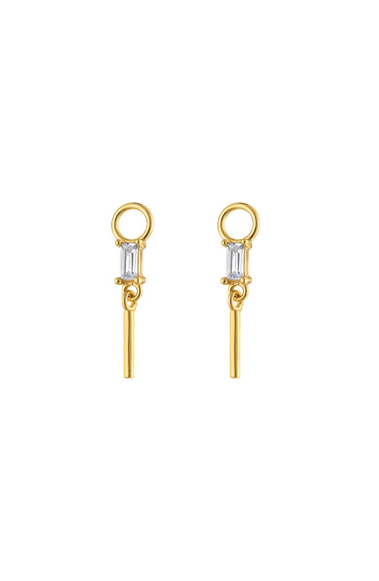 Outofoffice Pavé Gold Bar Earring Charm, Main, color, Gold