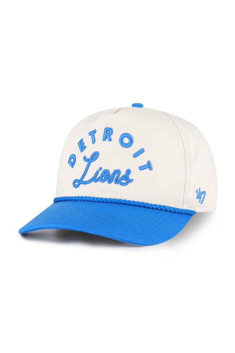 Women's '47 Natural Detroit Lions Rope Script Hitch Adjustable Hat, Main, color, Natural