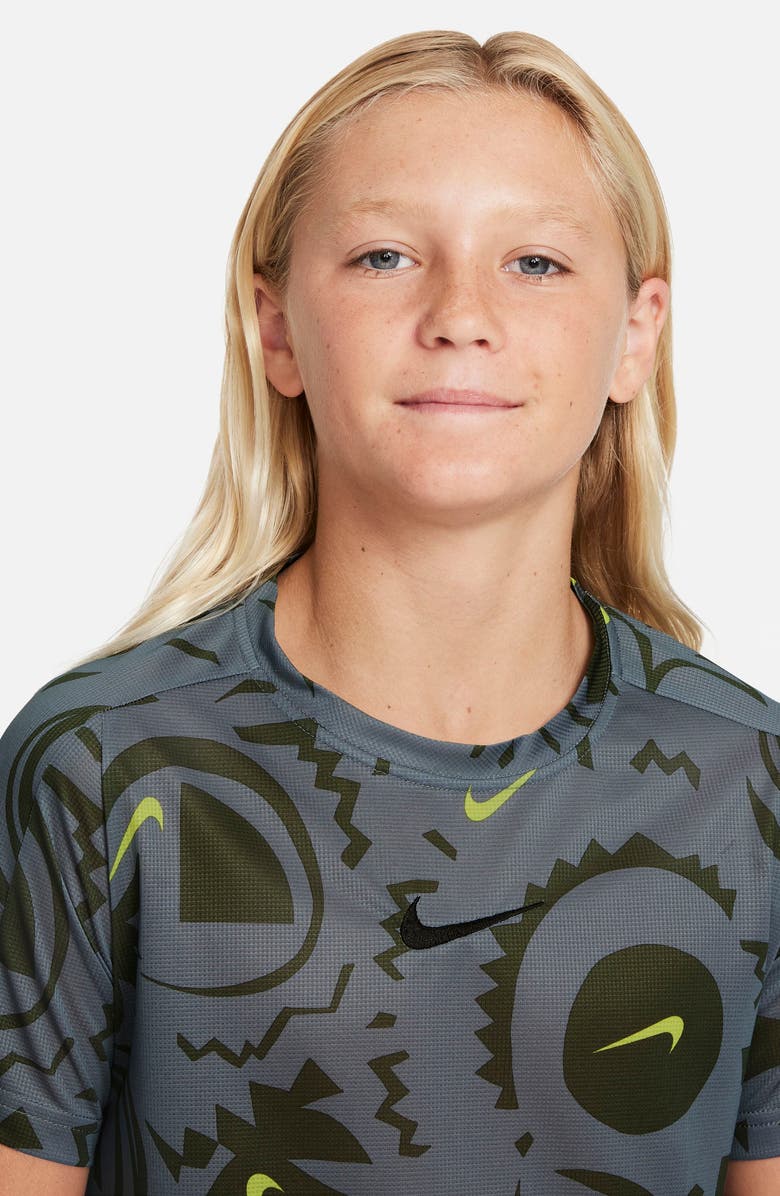 Nike Kids' Dri-FIT Training Top, Alternate, color, Smoke Grey/ Black