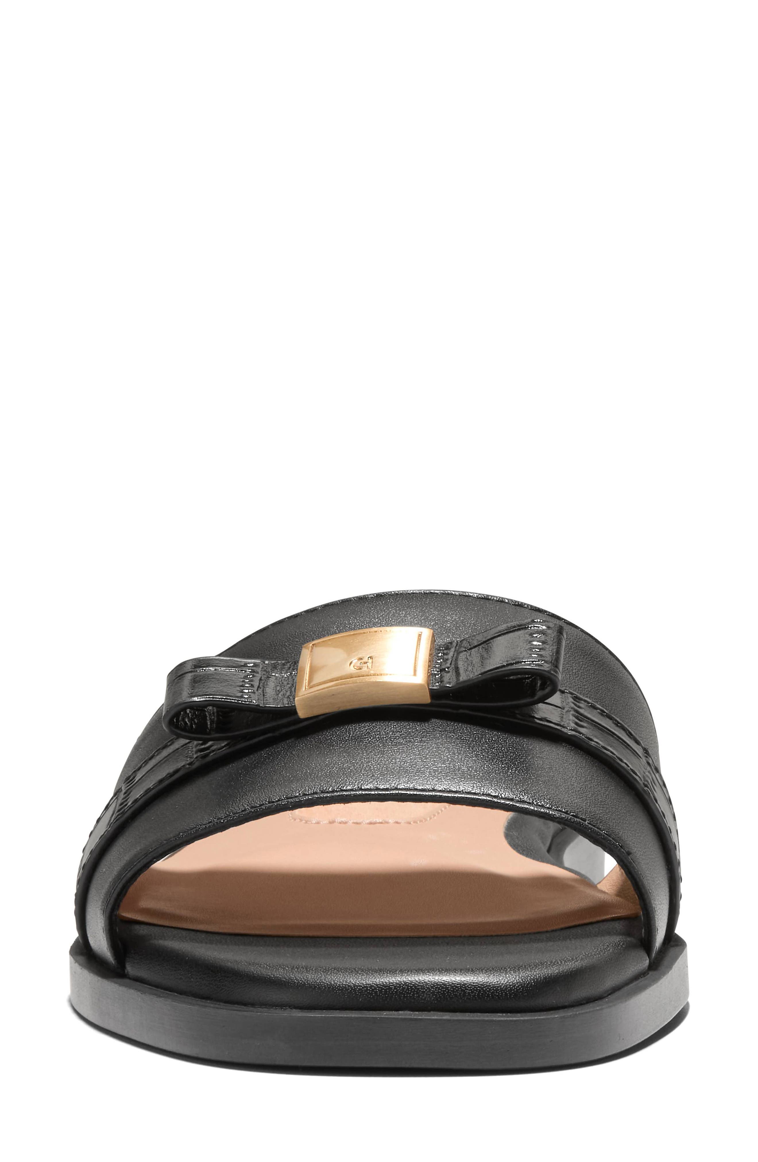 Cole Haan Go-To Emalia Slide Sandal, Alternate, color, Black/ Black Croc Print