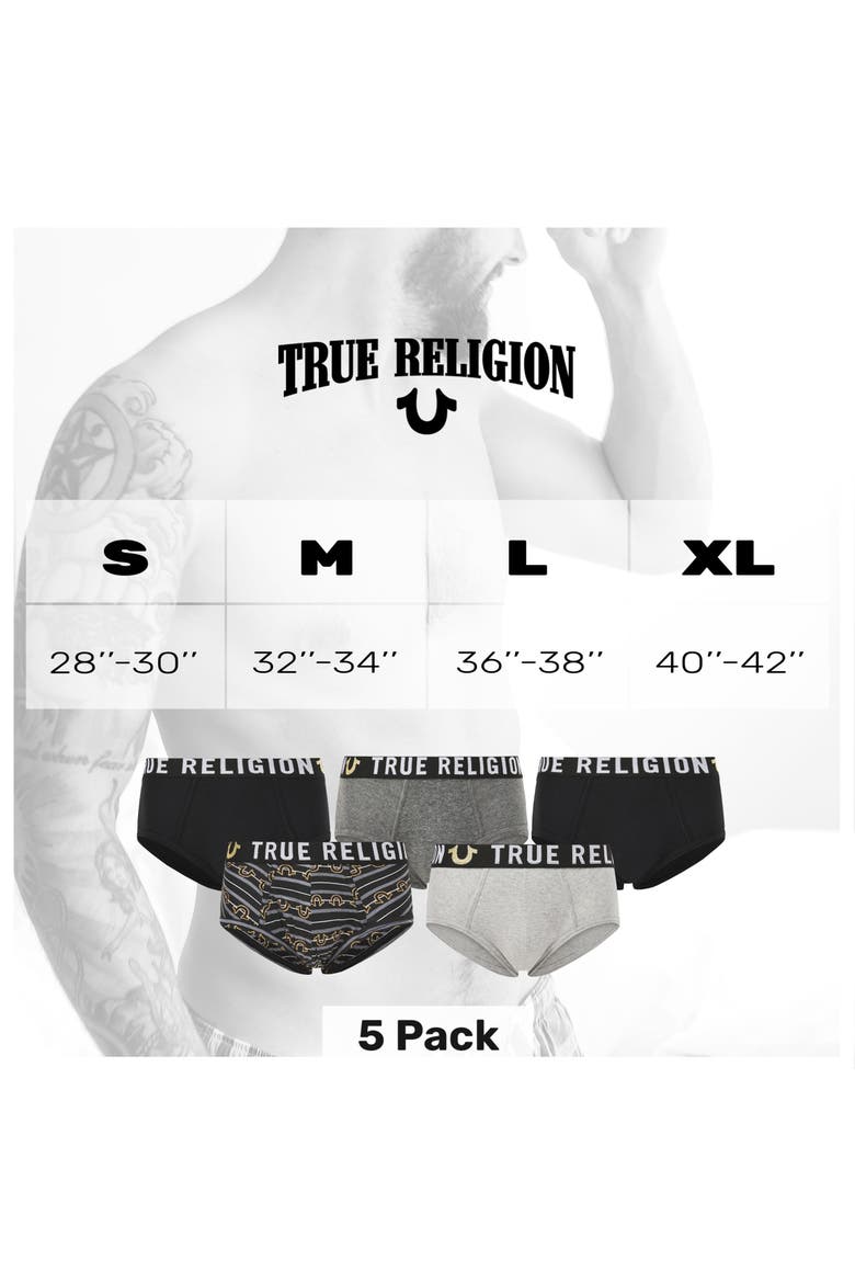 Briefs Soft Cotton Underwear Pack of 5, Alternate, color, blk,grey,charcoal,horseshoe