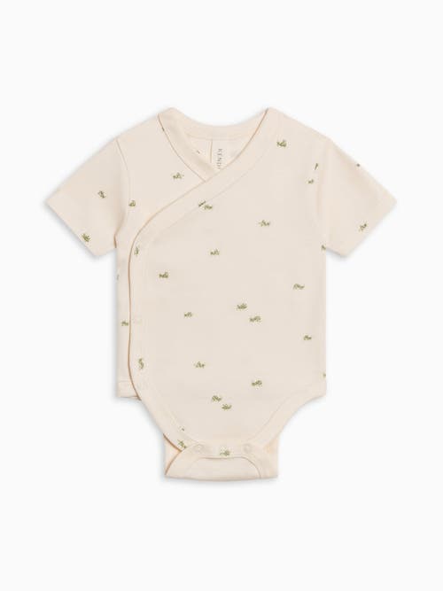 Colored Organics Kids'  Organic Cotton Lark Short Sleeve Wrap Bodysuit