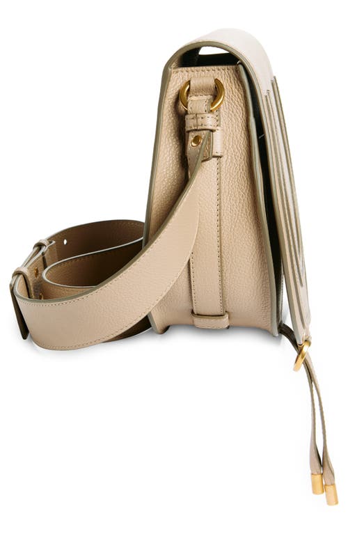 Chloé Large Marcie Leather Crossbody Bag In Boyish Brown