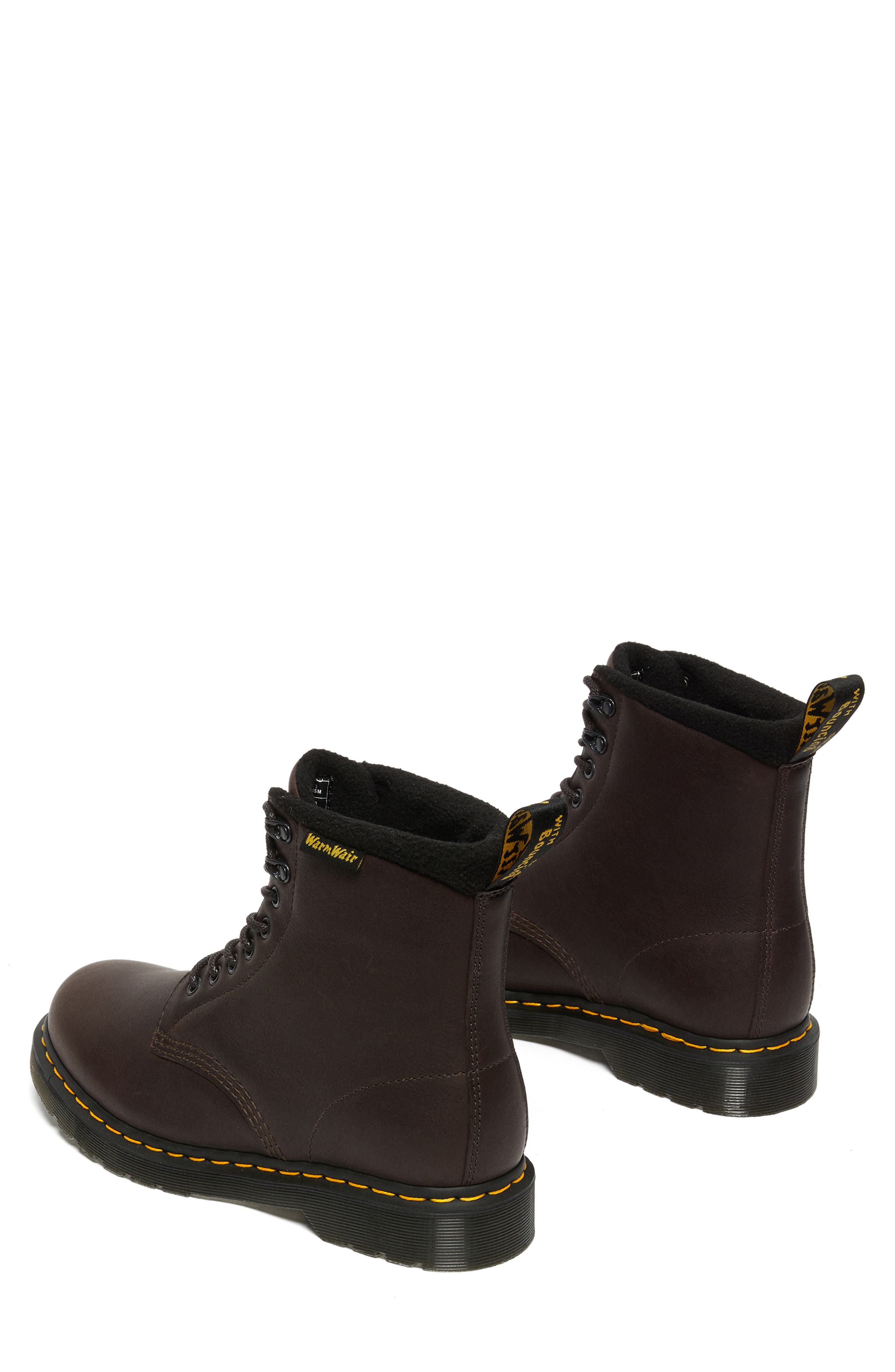Dr. Martens 1460 Pascal Waterproof Fleece Lined Boot, Alternate, color, Dark Brown