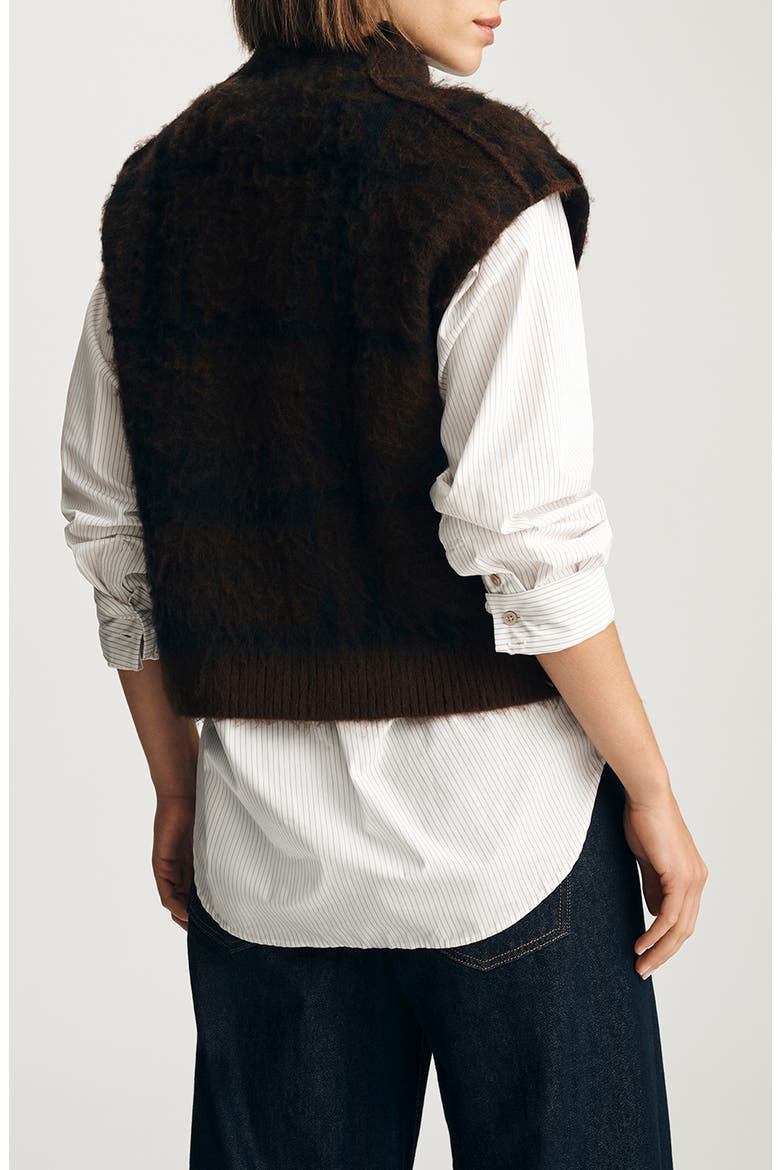 Funnel Neck Sweater Vest, Alternate, color, TIRAMISU