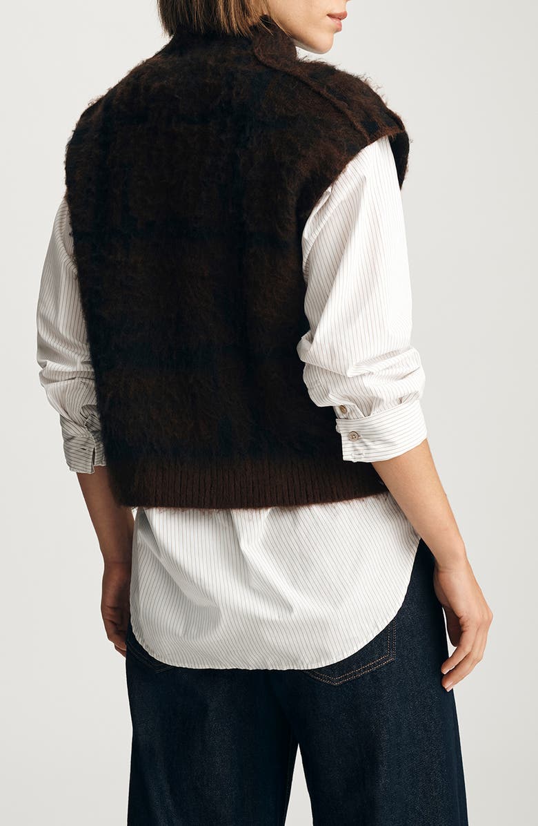 Mavi Jeans Funnel Neck Sweater Vest, Alternate, color, Tiramisu