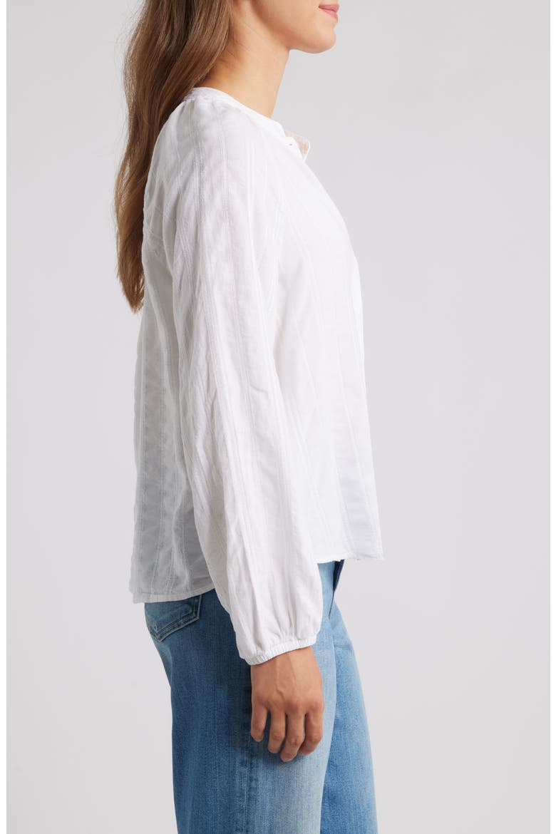 Hidden Placket Top, Alternate, color, WHITE