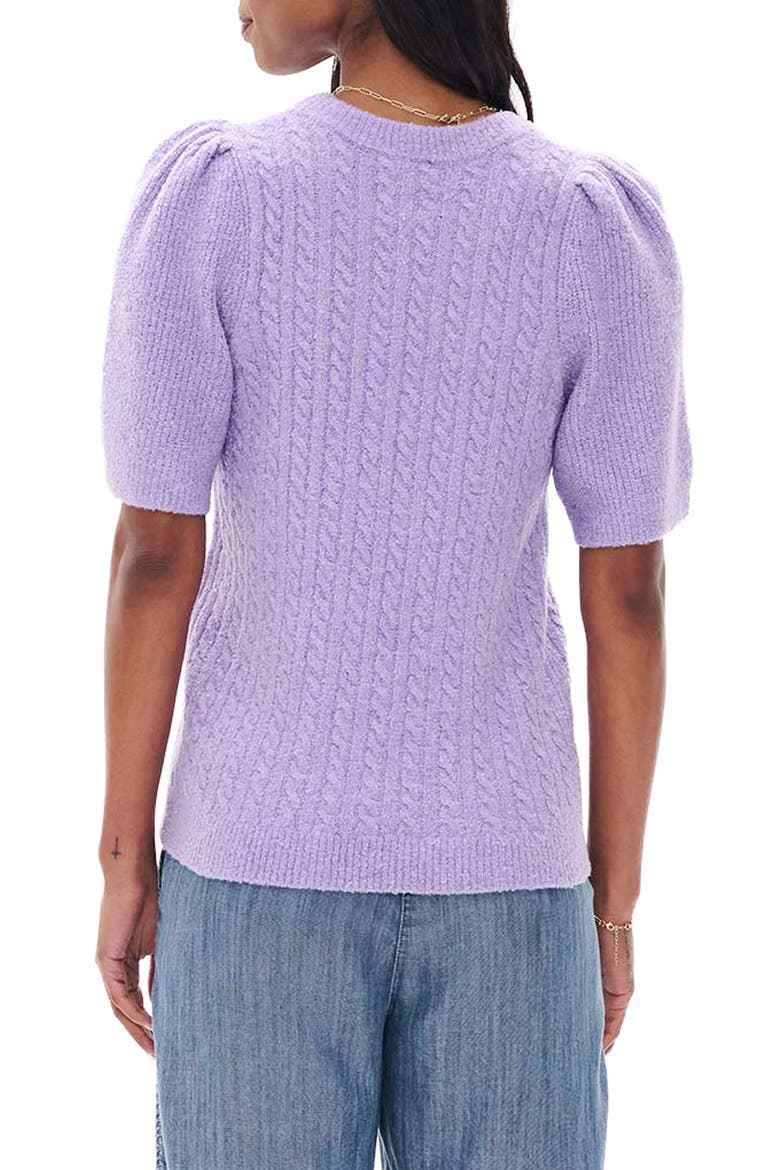 Emerson Cable Knit Boucle Sweater, Alternate, color, LILAC