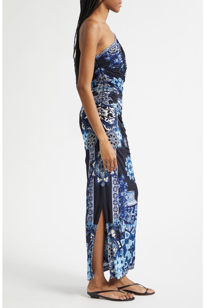 A Tiled Wonderland Cutout One-Shoulder Jersey Dress, Alternate, color, A TILED WONDERLAND